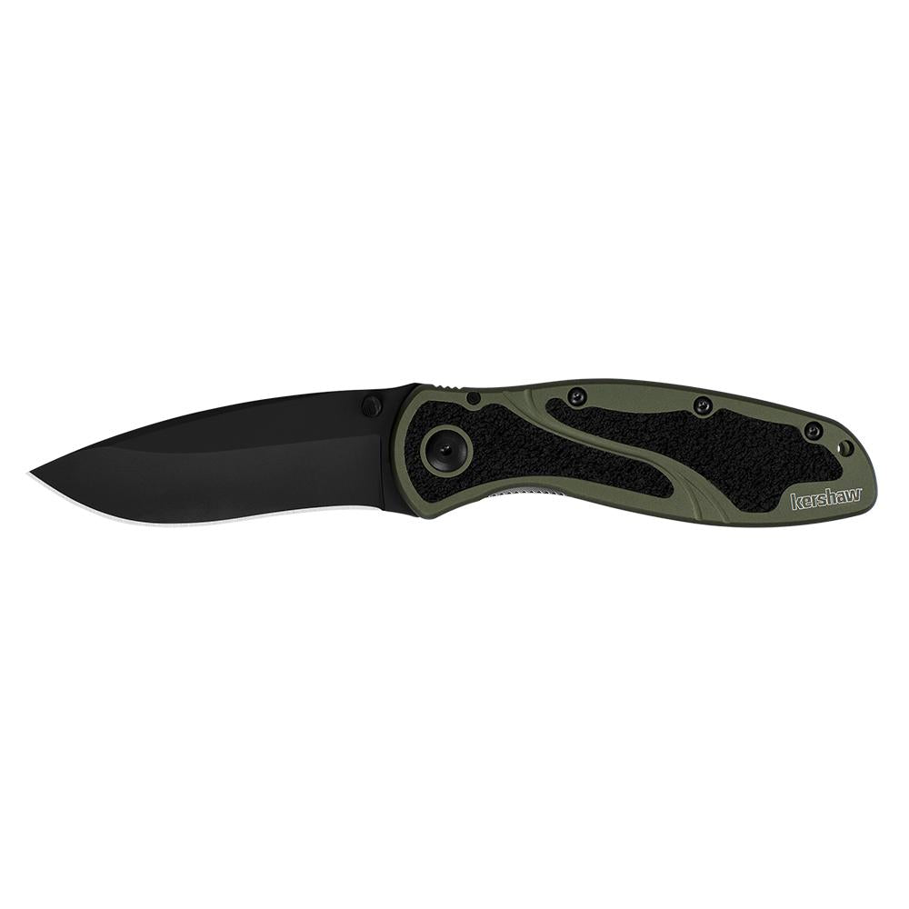 Kershaw Blur Olive Drab 3-2/5" Drop Point Folding Pocket Knife