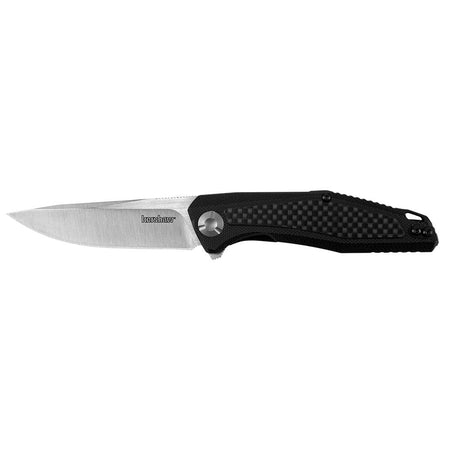Kershaw Atmos Black Folding Pocket Knife 3" Drop Point G10 Carbon Fiber Handle