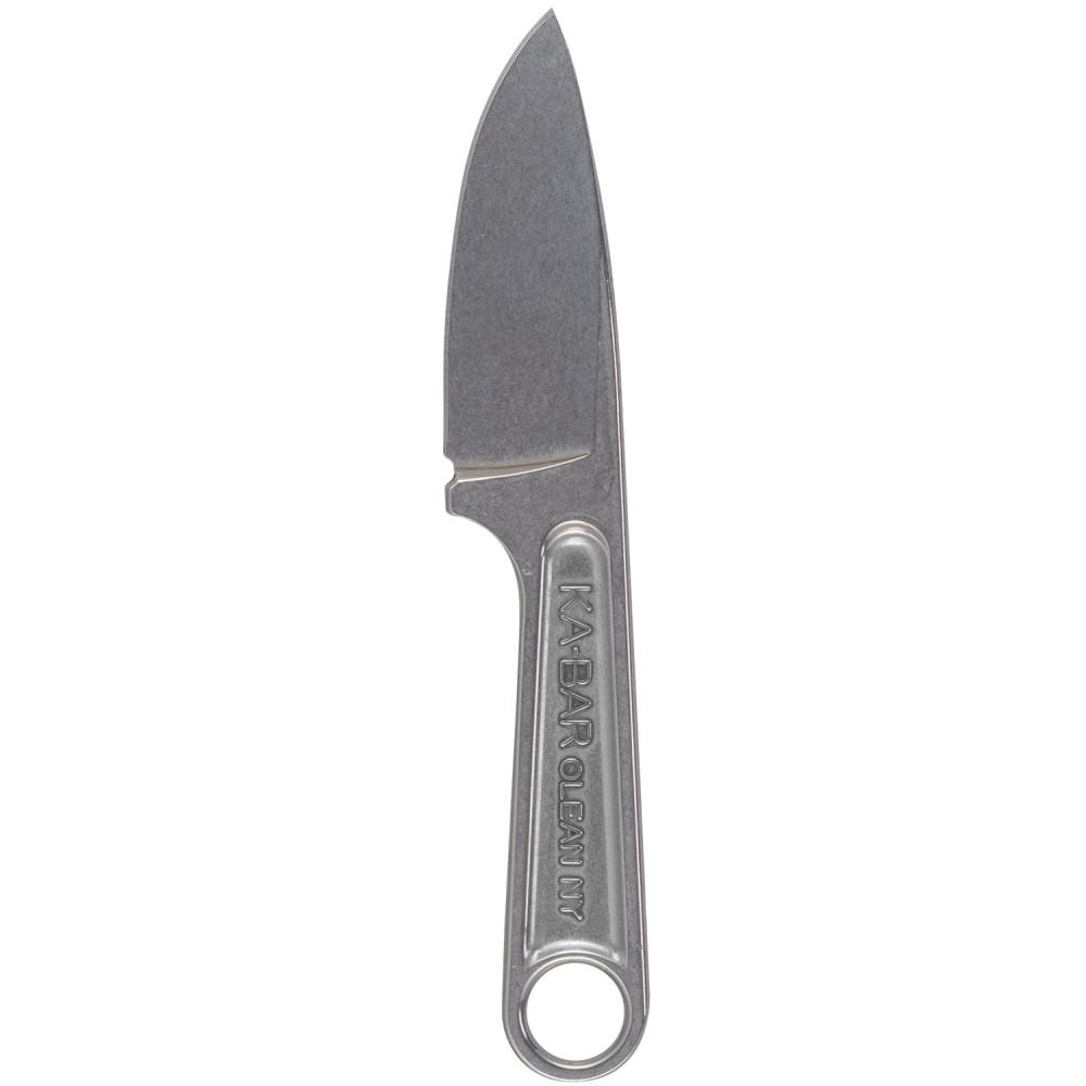 Ka-Bar 3" Drop Point Forged Wrench Fixed Blade Knife Silver