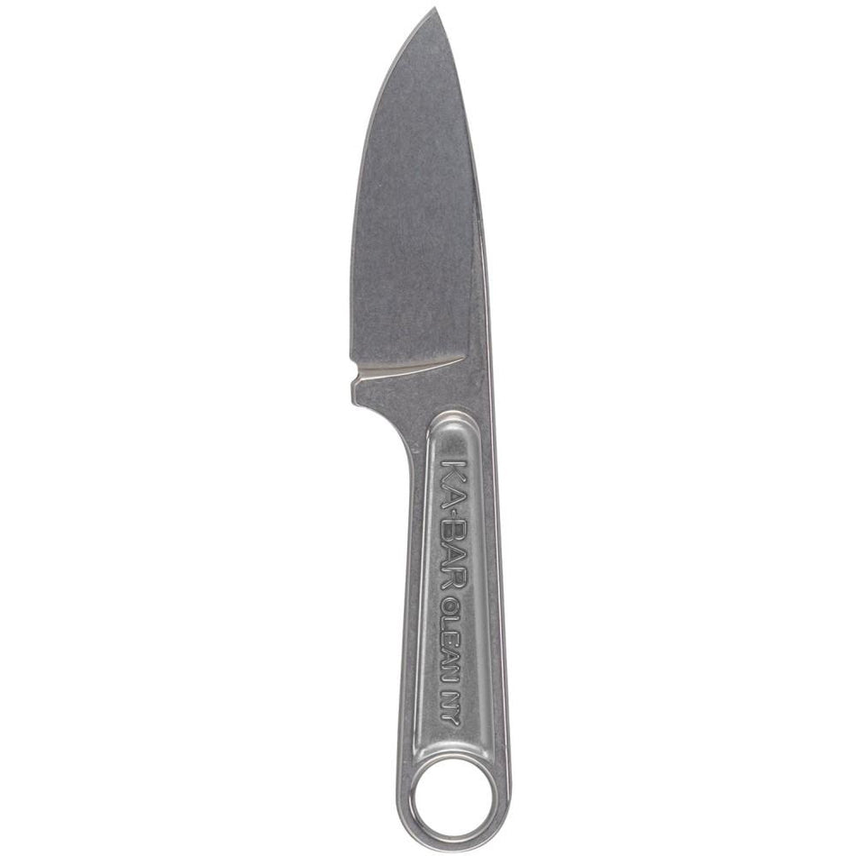 Ka-Bar 3" Drop Point Forged Wrench Fixed Blade Knife Silver