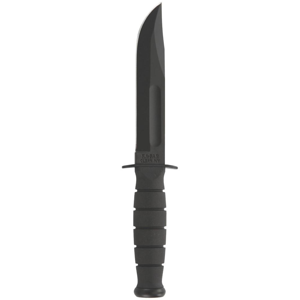 Ka-Bar Short Fixed Knife 5-1/4" Clip Point Blade with MOLLE Sheath Black