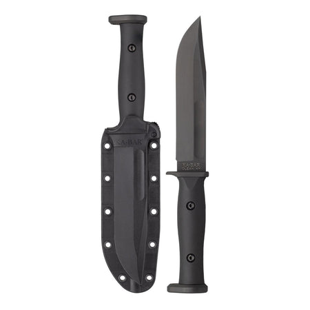 KA-BAR Slabby 1095 Cro-Van Fixed Blade Knife Black Handle 6.9"