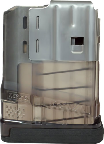 Lancer L7AWM SR-25 7.62x51 5-Round Translucent Smoke Polymer Magazine