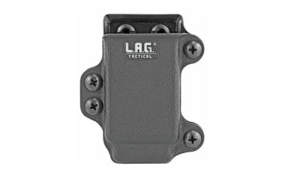 LAG Tactical Single Stack 45 ACP Pistol Magazine Carrier with Belt Clip, Kydex, Black Finish