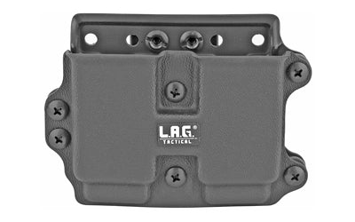 L.A.G. Tactical DMC M.C.S. Dual Magazine Pouch, 9MM/40Cal Slim Mags, Kydex, Black Finish 34008