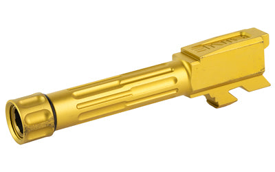 LanTac USA LLC 9INE Glock 43/43x Fluted Threaded Barrel 1/2-28, TiN Bronze, Includes Thread Protector