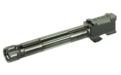 LanTac 9INE Fluted Threaded Drop-In Barrel, Fits Glock 17 Gen 3/4, 9mm, Black, 1:10 Twist