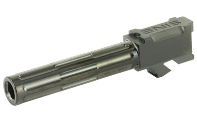 LanTac 9INE Fluted Drop-In Barrel, Fits Glock 19 Gen 3/4, 9mm, Black Finish, 1:10