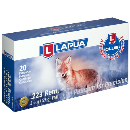 Lapua  Full Metal Jacket 55 Grain .223 Remington  6418267103657