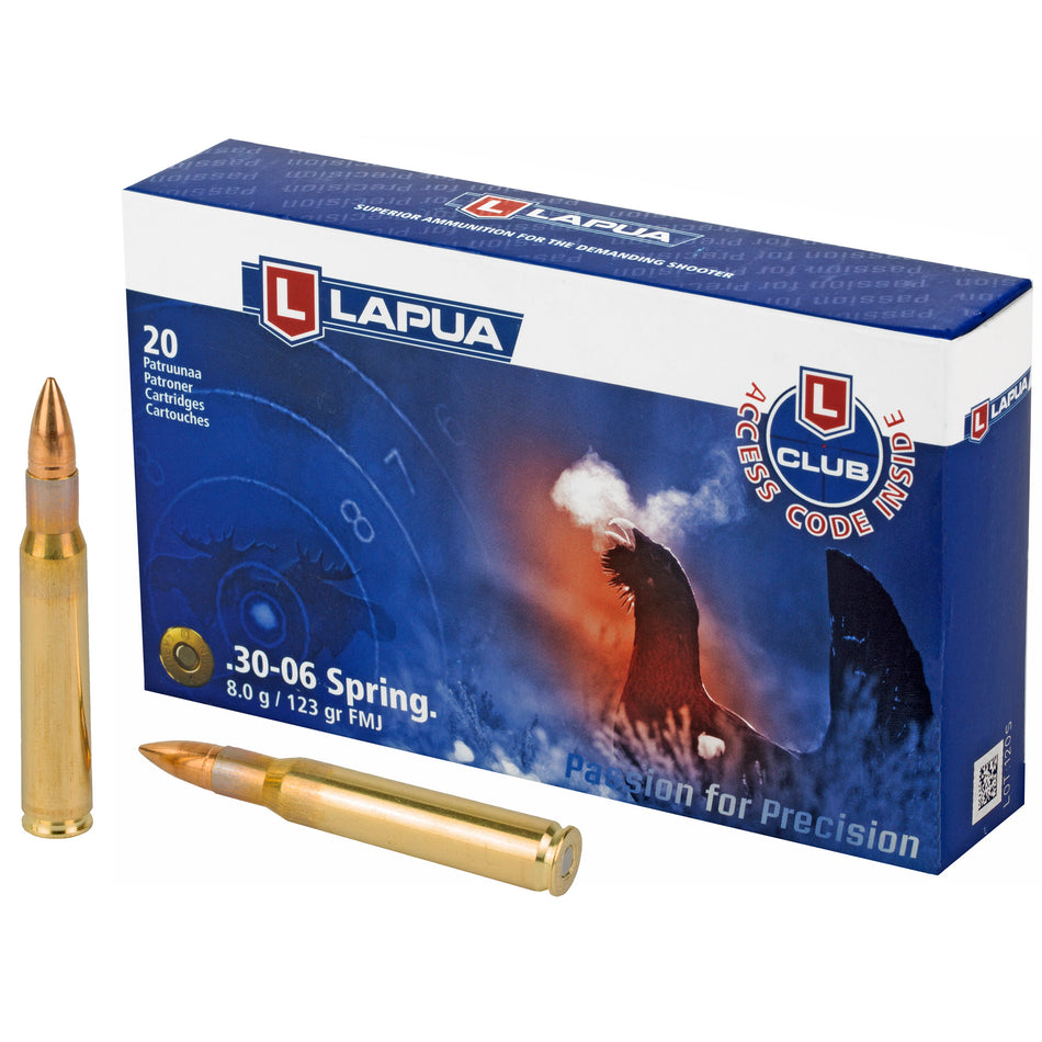 Lapua .30-06 Springfield  123 grain Full Metal Jacket ammunition