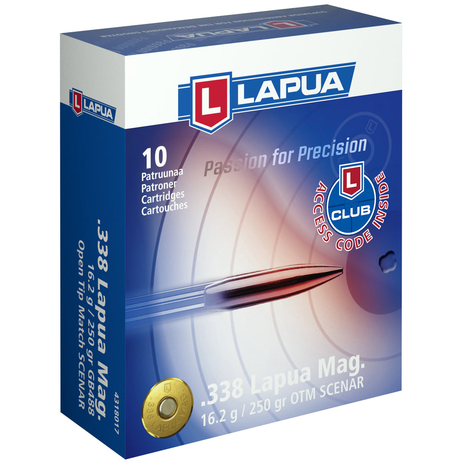 Lapua Scenar Open Tip Match 250 Grain .338 Lapua Magnum  6418267102162
