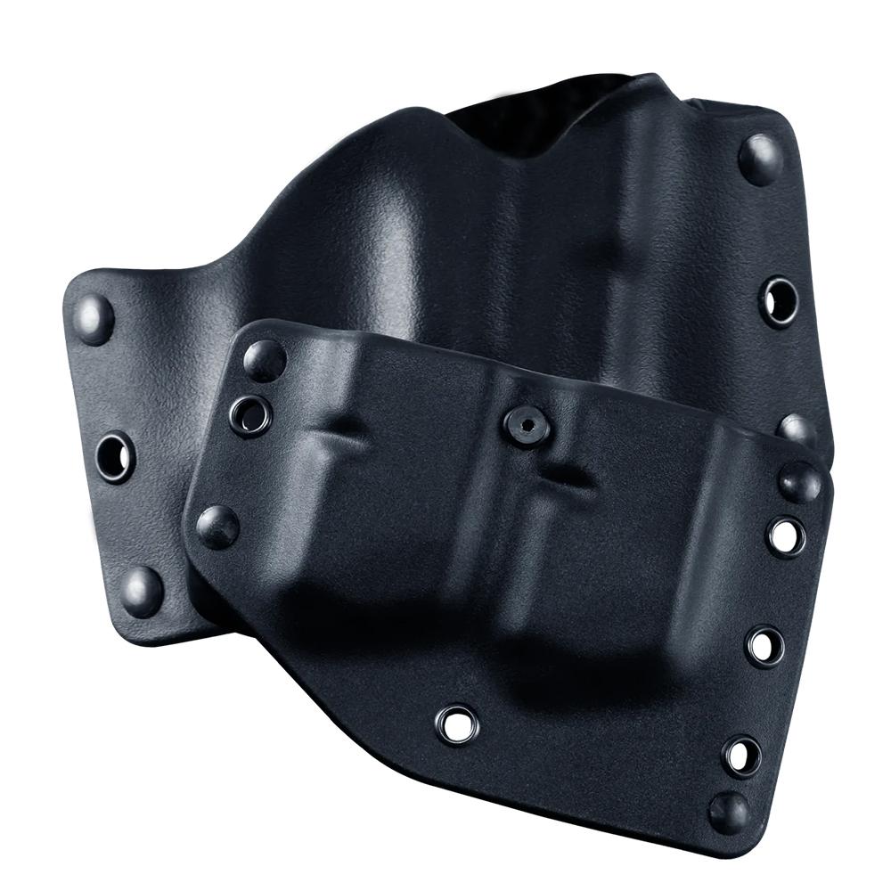 Stealth Operator OWB Compact Holster Combo with Twin Mag Carrier Black Right Handed