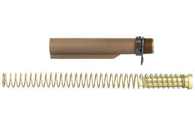 LBE Unlimited AR15 Mil-Spec Buffer Tube Complete Kit Brown Includes Spring Castle Nut End Plate MILBUFKT-WB