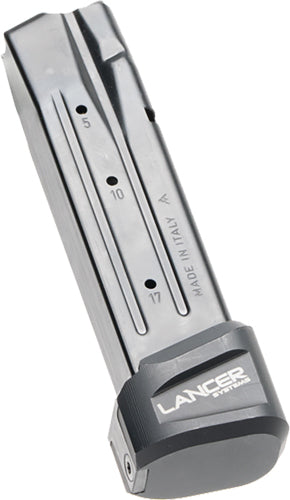 LANCER EXTENDED BASEPAD PLUS 5RDS BLACK FOR SIG P320
