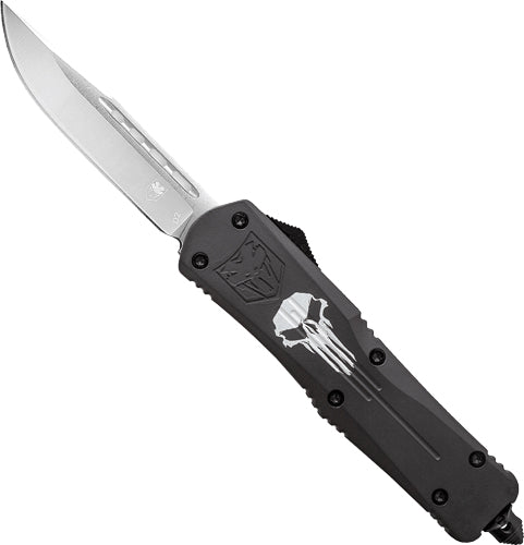 CobraTec Large FS3 OTF 3.5-Inch D2 Drop Point Black Punisher Knife