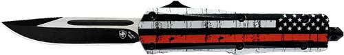 Templar Knife OTF Large Back The Red 3.5" Drop Point Black Blade