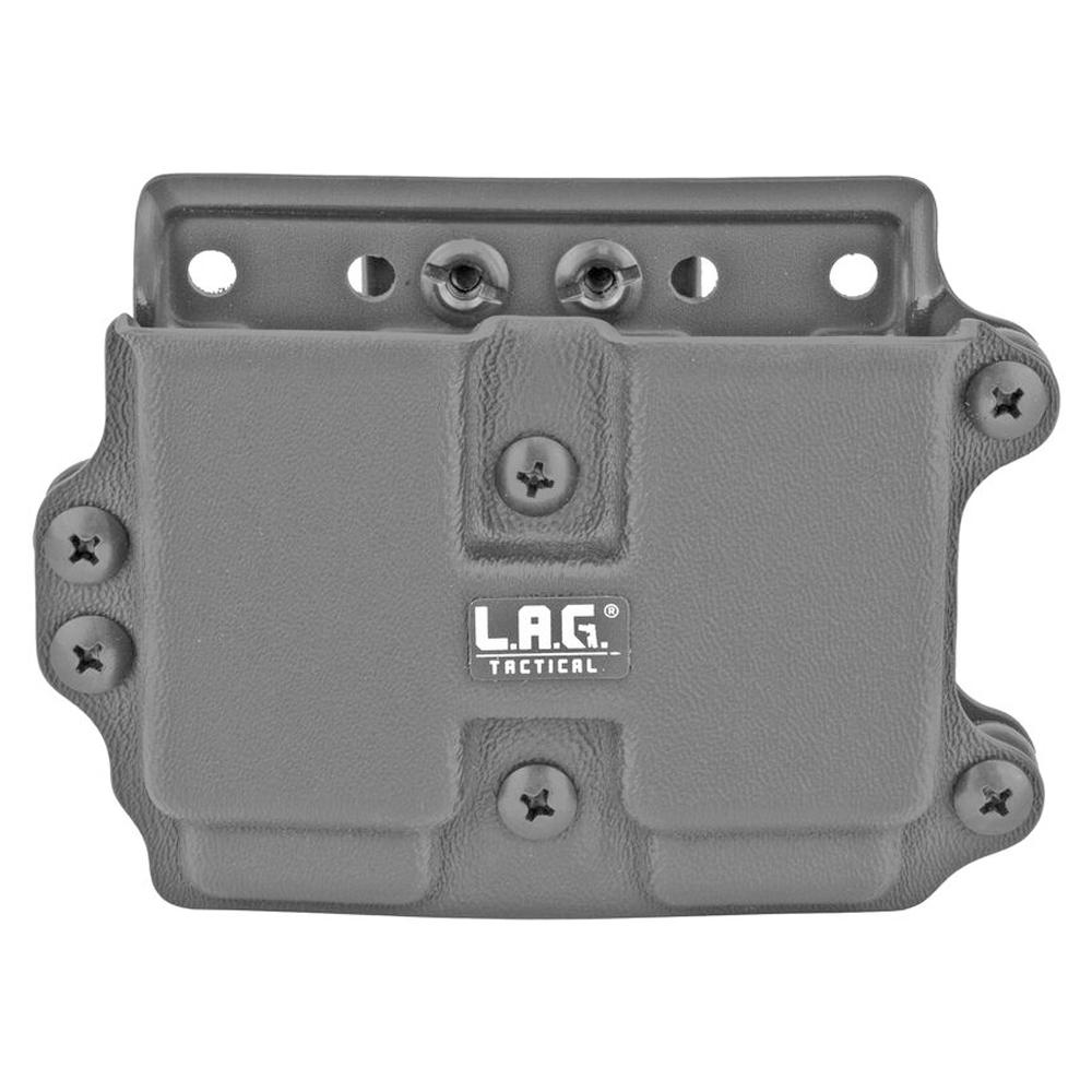 L.A.G. Tactical M.C.S. Kydex Double Pistol Magazine Carrier 9mm 40 Cal Black