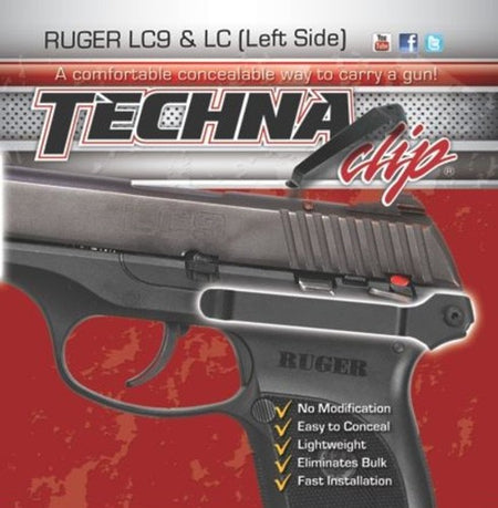 Techna Clip Ruger LC9/LC380 Left-Hand Retention Carry Clip