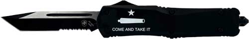 Templar Knife OTF Large Come And Take It 3.5" Black Tanto Serrated Blade