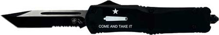 Templar Knife OTF Large Come And Take It 3.5" Black Tanto Serrated Blade