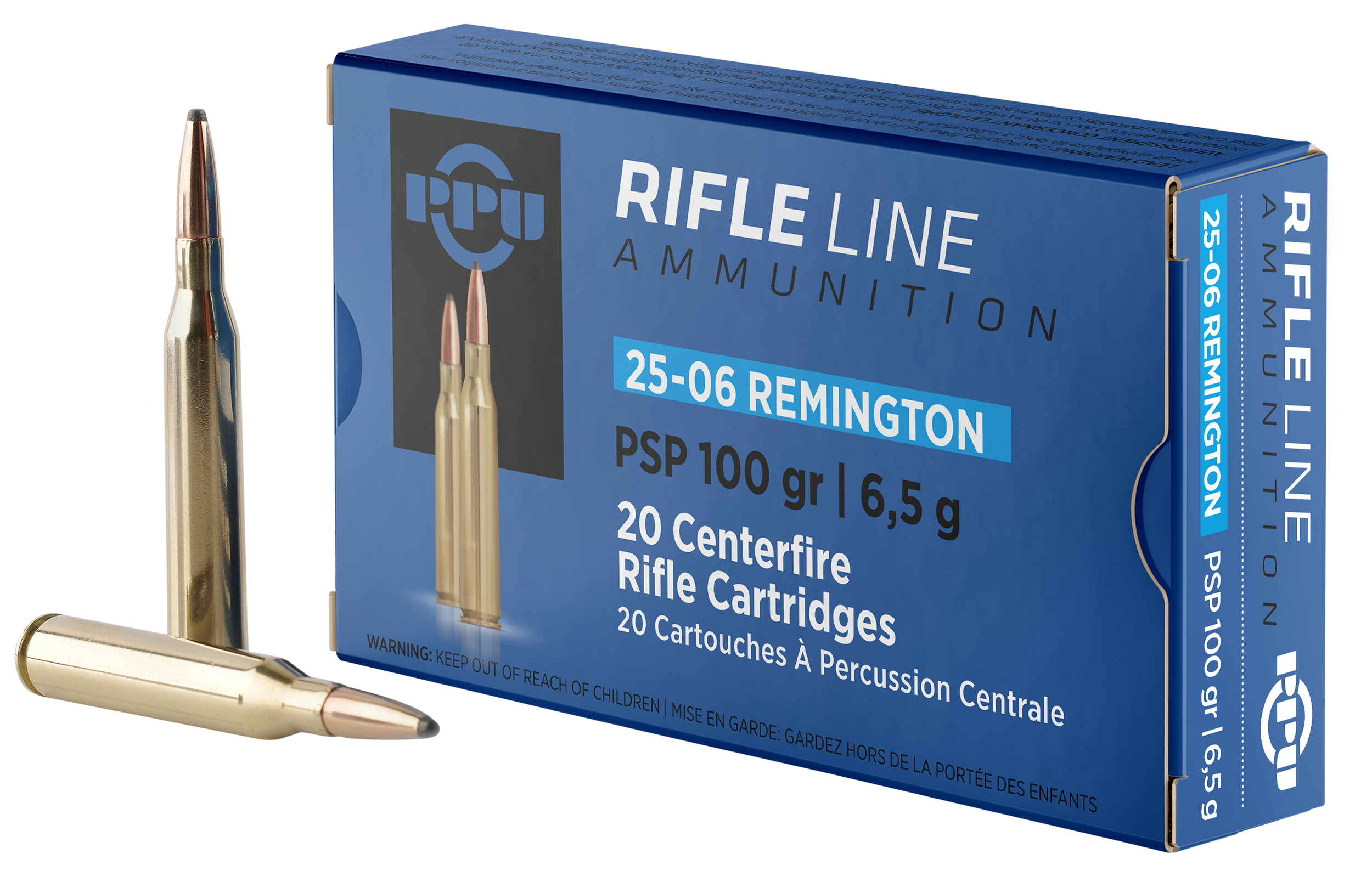 PPU PP2506P Standard Rifle Rifle 25-06 Rem 100 gr Pointed Soft Point (PSP) 20 Per Box/ 10 Cs