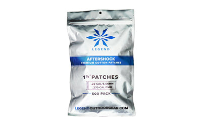 Legend Outdoor Gear Aftershock Firearm Cleaning Patches, 500 Count, 1.125-Inch Square AS-CP-118-500