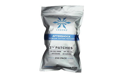 Legend Outdoor Gear Aftershock Firearm Cleaning Patches, 250 Count, 2.25-Inch Square AS-CP-214-250