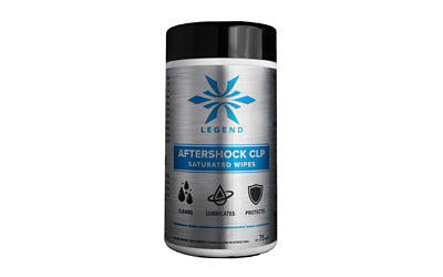 Legend Outdoor Gear Aftershock CLP Pre-Saturated Wipes, 75-Pack, Cotton Fiber AS-SW-75