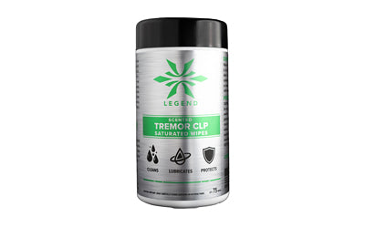 Legend Outdoor Gear TRMR-SW-75 Tremor CLP Firearm Wipes, 75 Pre-Saturated 5x7 Wipes