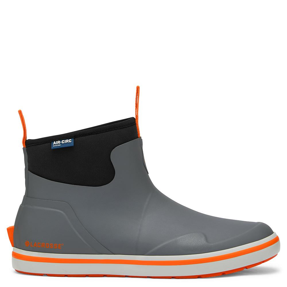 LaCrosse Men's Alpha Deck 6" Boot Grey/Orange - Size 12