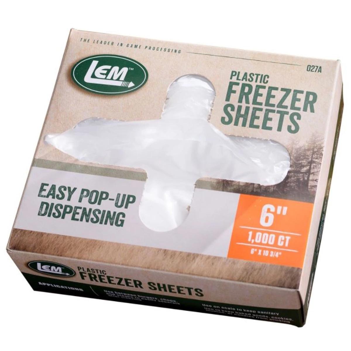 LEM Products FDA Approved HDPE Freezer Sheets 6x10.75 Inch 1000/ct