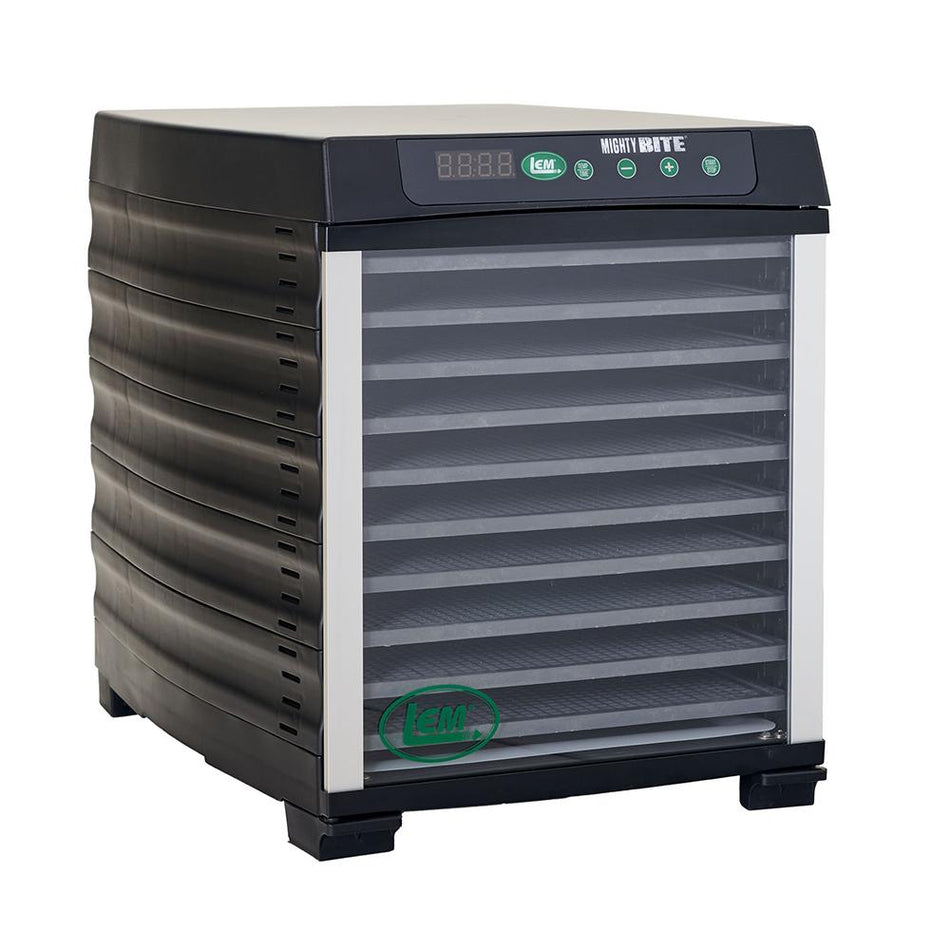 LEM MightyBite 10 Tray Plastic Dehydrator with 24-Hour Timer