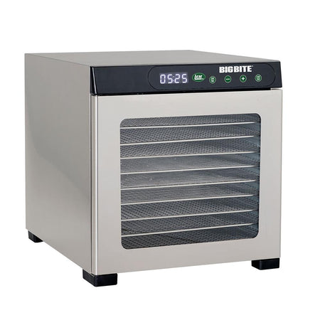 LEM BigBite 10-Tray Stainless Steel Dehydrator 800W with Digital Controls