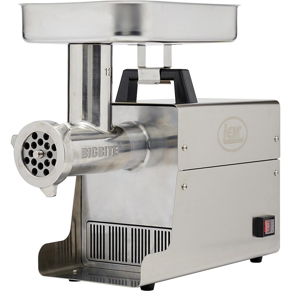 LEM Products Big Bite #12 Stainless Steel Meat Grinder - 0.75 HP