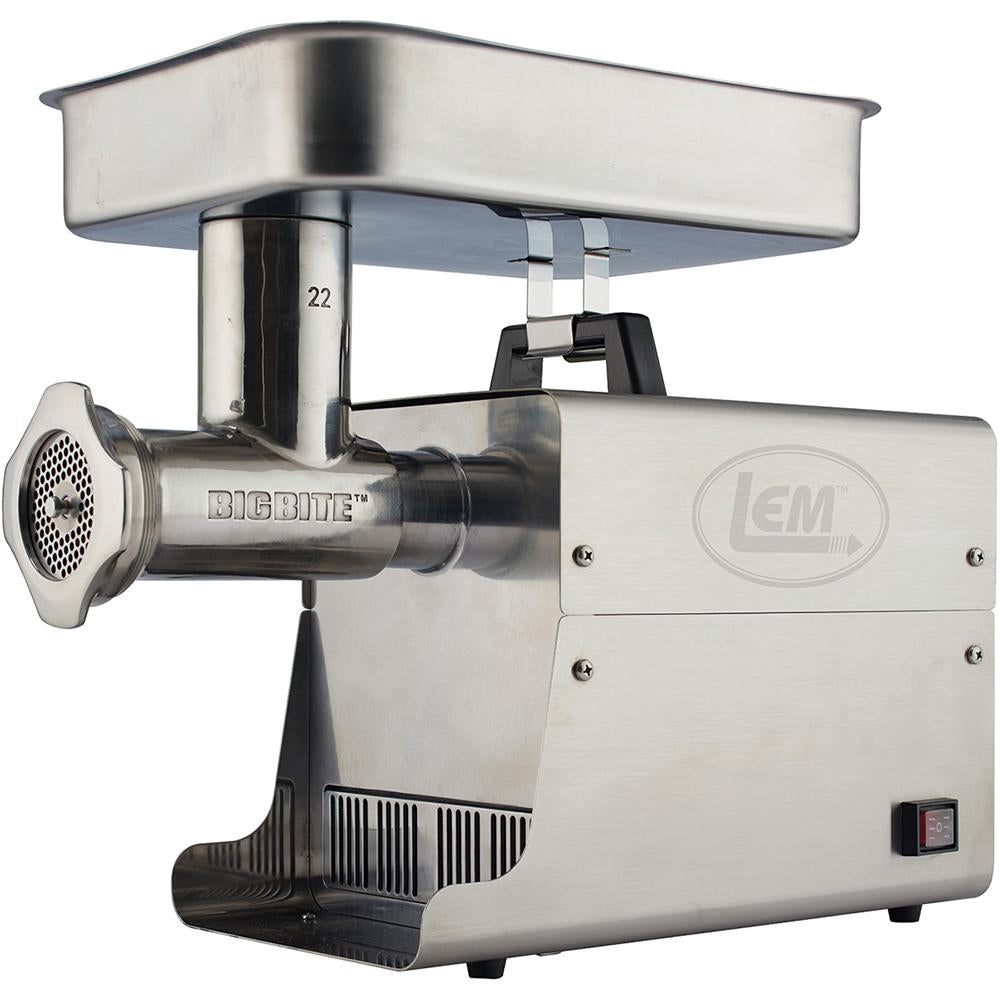 LEM Products Big Bite #22 Heavy-Duty Stainless Steel Electric Grinder