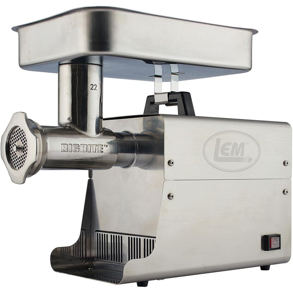 LEM Products Big Bite #22 Heavy-Duty Stainless Steel Electric Grinder