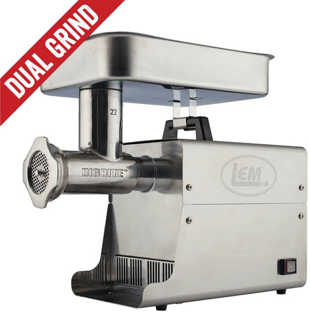 LEM Products Big Bite #22 Dual Grind 750-Watt Electric Meat Grinder