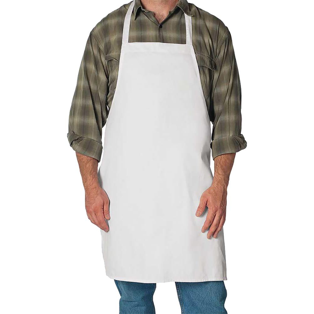 LEM Products White Heavyweight Poly/Cotton Chef Apron