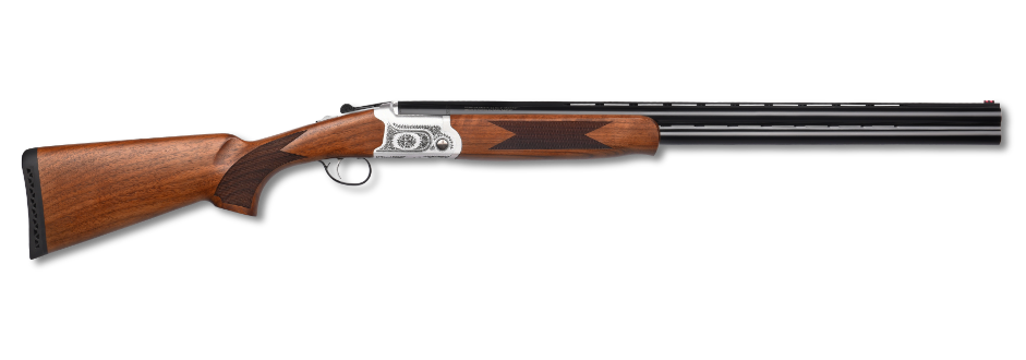 Pointer KAR2026Y Acrius Youth 20 Gauge Break Open 3" 2rd 26" Black Over/Under Vent Rib Barrel, Nickel Steel Laser Etched Receiver, Fixed Turkish Walnut Stock, Ambidextrous