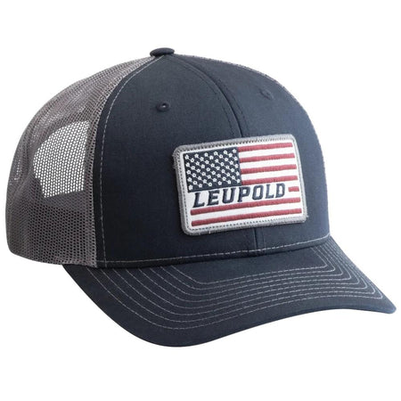 Leupold Navy Gray Flag Trucker Hat Snapback