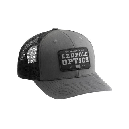Leupold Established 1907 Grey Black Adjustable Trucker Hat