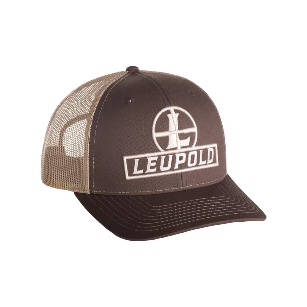 Leupold Reticle Mid-Profile Trucker Hat Brown and Khaki