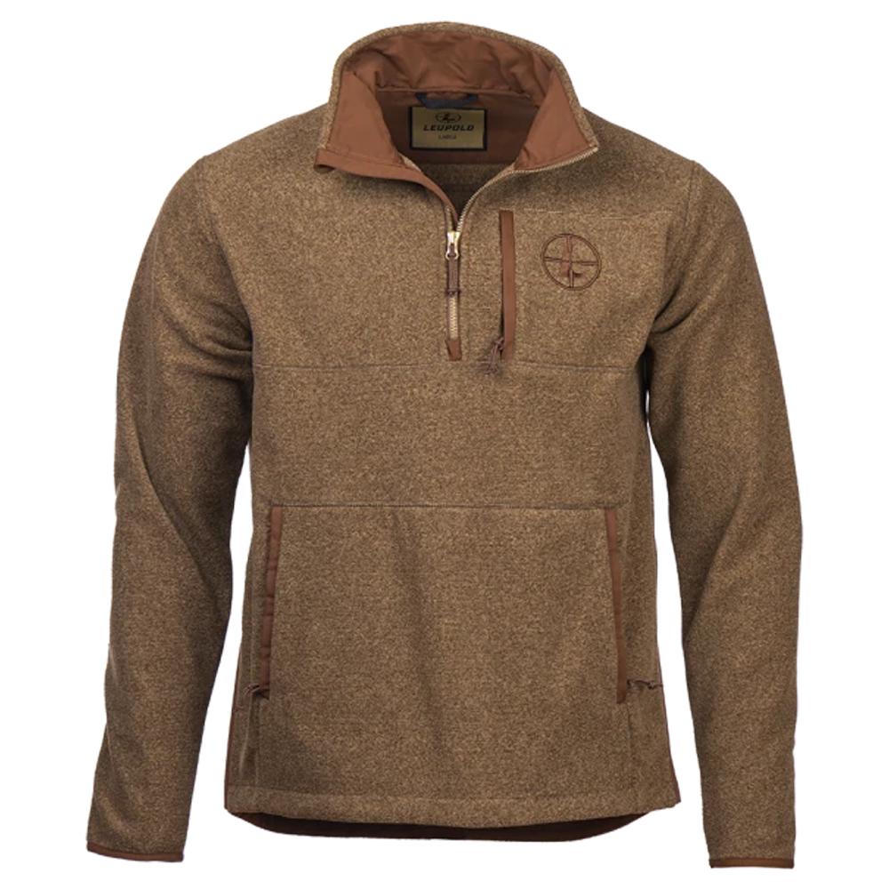 Leupold Make Ready 1/4-Zip Fleece Jacket XL Bone Brown Holster Side-Zips
