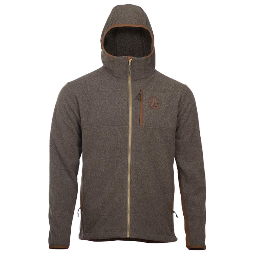 Leupold Make Ready Full Zip Fleece Hoodie Ash Green M with Canvas Elbows