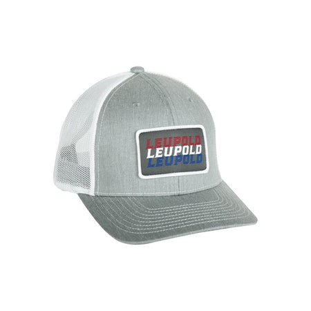Leupold Heather Grey White Patriot Adjustable Trucker Hat