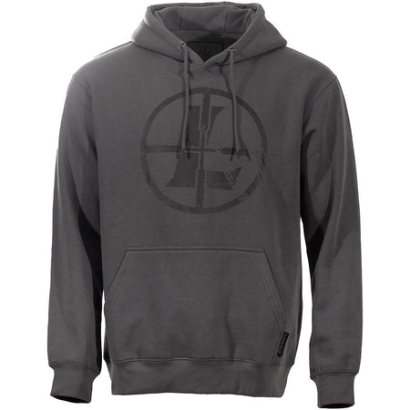 Leupold Distressed Reticle Hoodie Sweatshirt Gunmetal L