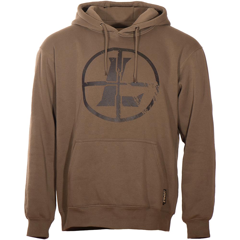Leupold Distressed Reticle Graphic Hoodie Sweatshirt Otter XL