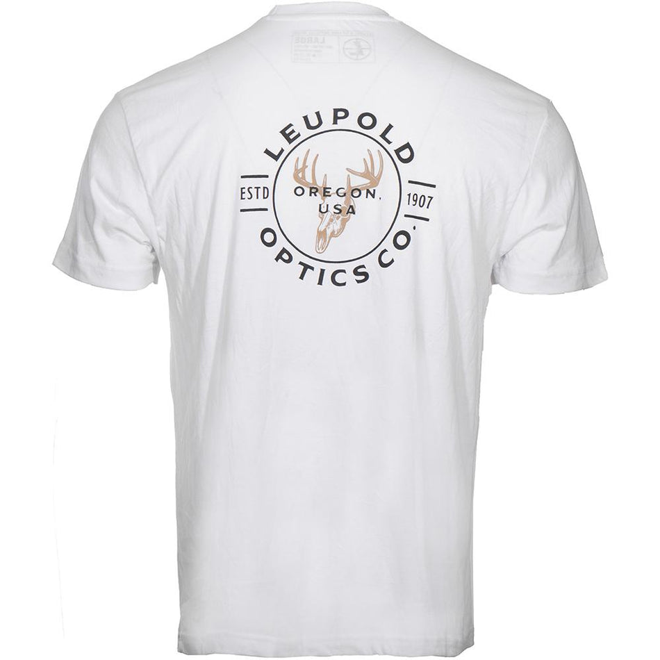 Leupold Short Sleeve Buck Country Shirt White Size Medium