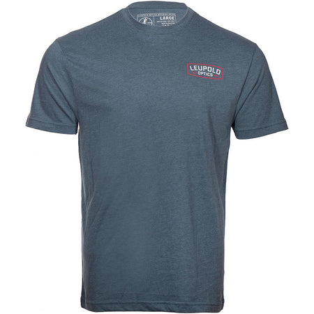 Leupold Badge Branded Short Sleeve Cotton Poly Shirt Indigo XL