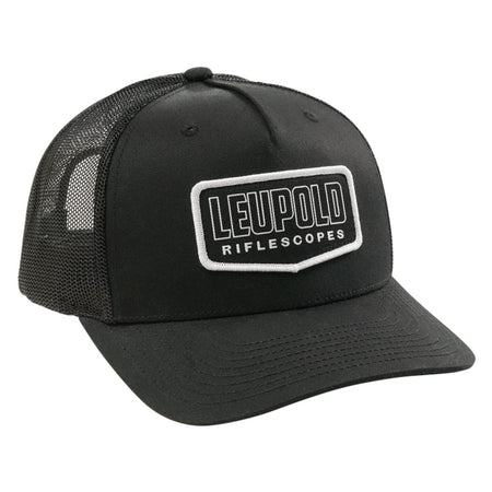 Leupold Riflescopes Trucker Cap Black Mid-Profile Snap-Back